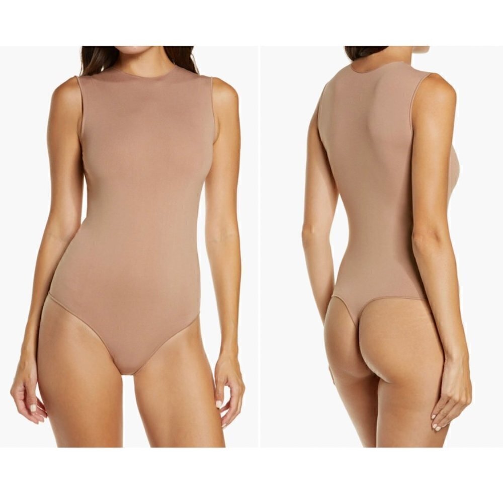 SKIMS Crewneck Sleeveless Bodysuit in Tigers Eye Size XX-Small / X-Small